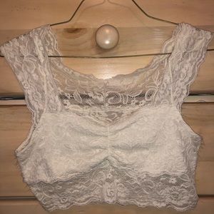 White lace bralette